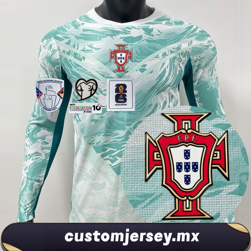 2026 Portugal Jersey Away Long Sleeve Player Version Jersey