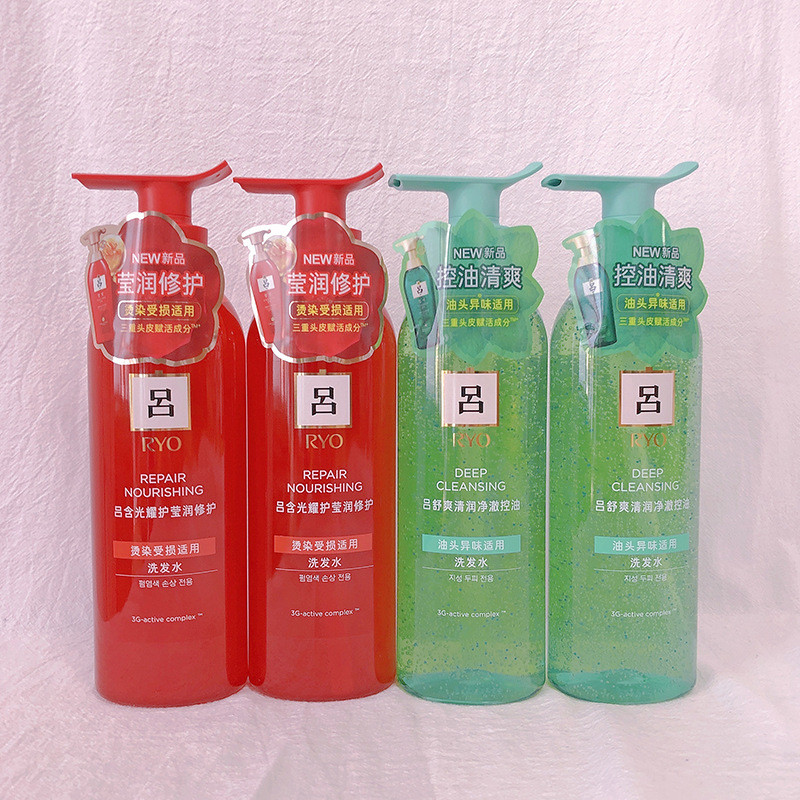 สต็อกพร้อม#Korean Red Ryo Shampoo, Red Ryo and Green Ryo Shampoo, Imported Shampoo 400ml, Oil-Contro