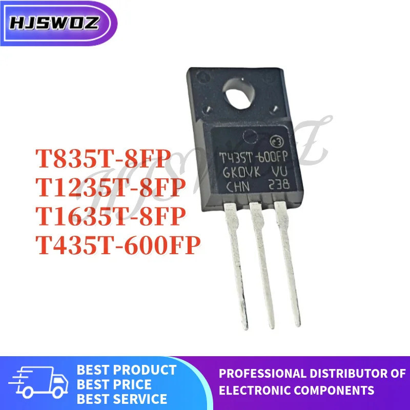 10PCS T835T-8FP T435T-600FP T1635T-8FP T1235T-8FP TO-220F Thristor ทรานซิสเตอร์ยี่ห้อใหม่ในสต็อกชิป 