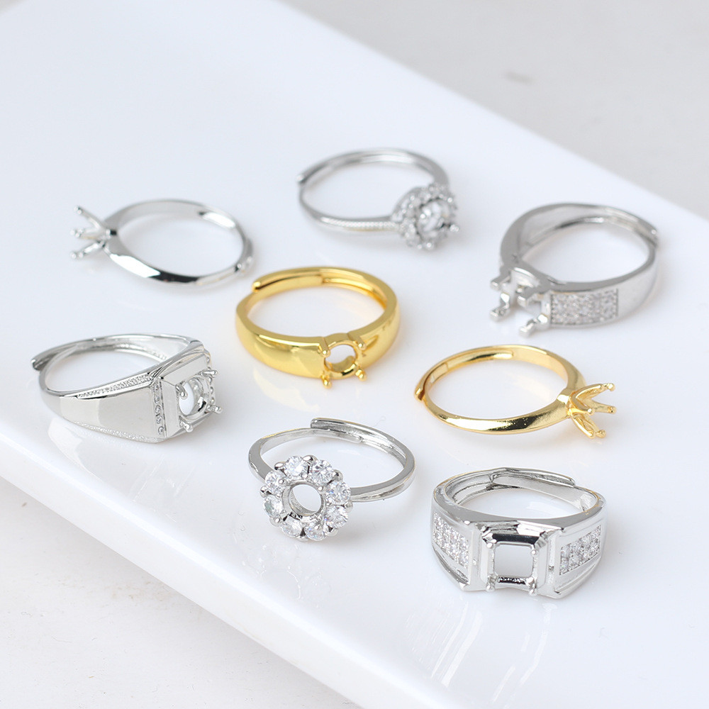 แหวนเพชรผู้ชาย One-carat การตั้งค่า 6.5 กะรัต moissanite classic 1-carat การตั้งค่าเพชรเต็มเรียบง่ายประกายแหวนเพชรหรูหราสําหรับผู้หญิง