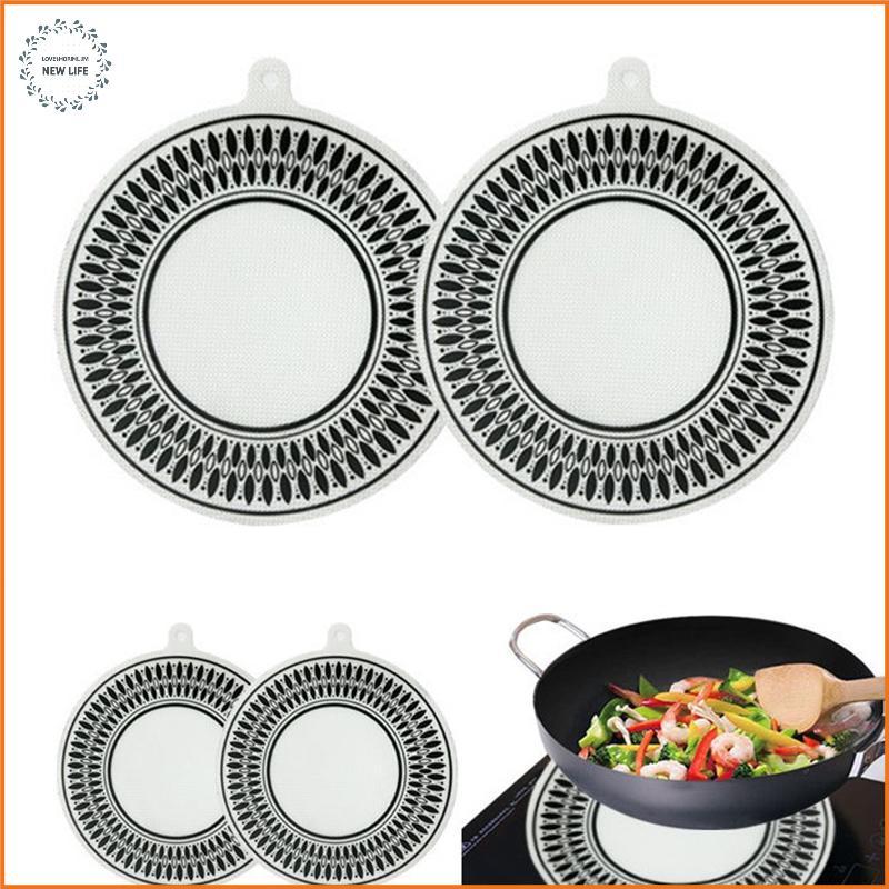 [LS] 1 ชิ้น Induction Cooktop Mat Cooktop Scratch Protector สําหรับเตาแม่เหล็กไฟฟ้าซิลิโคนแผ่นกันลื่