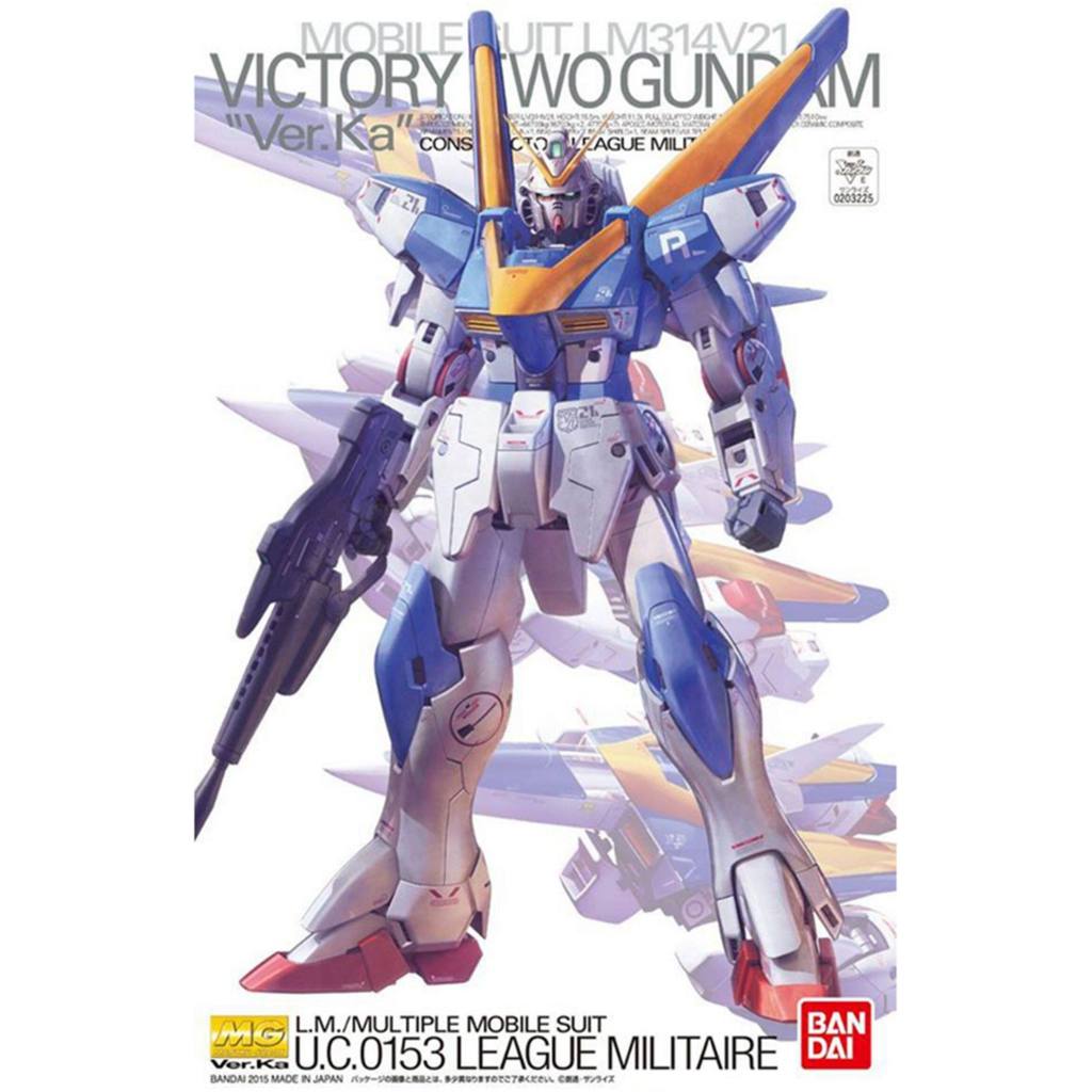 GUNDAM MG 1/100 VICTORY 2 V2 VER.KA อะนิเมะสินค้าของสะสมประกอบของขวัญ