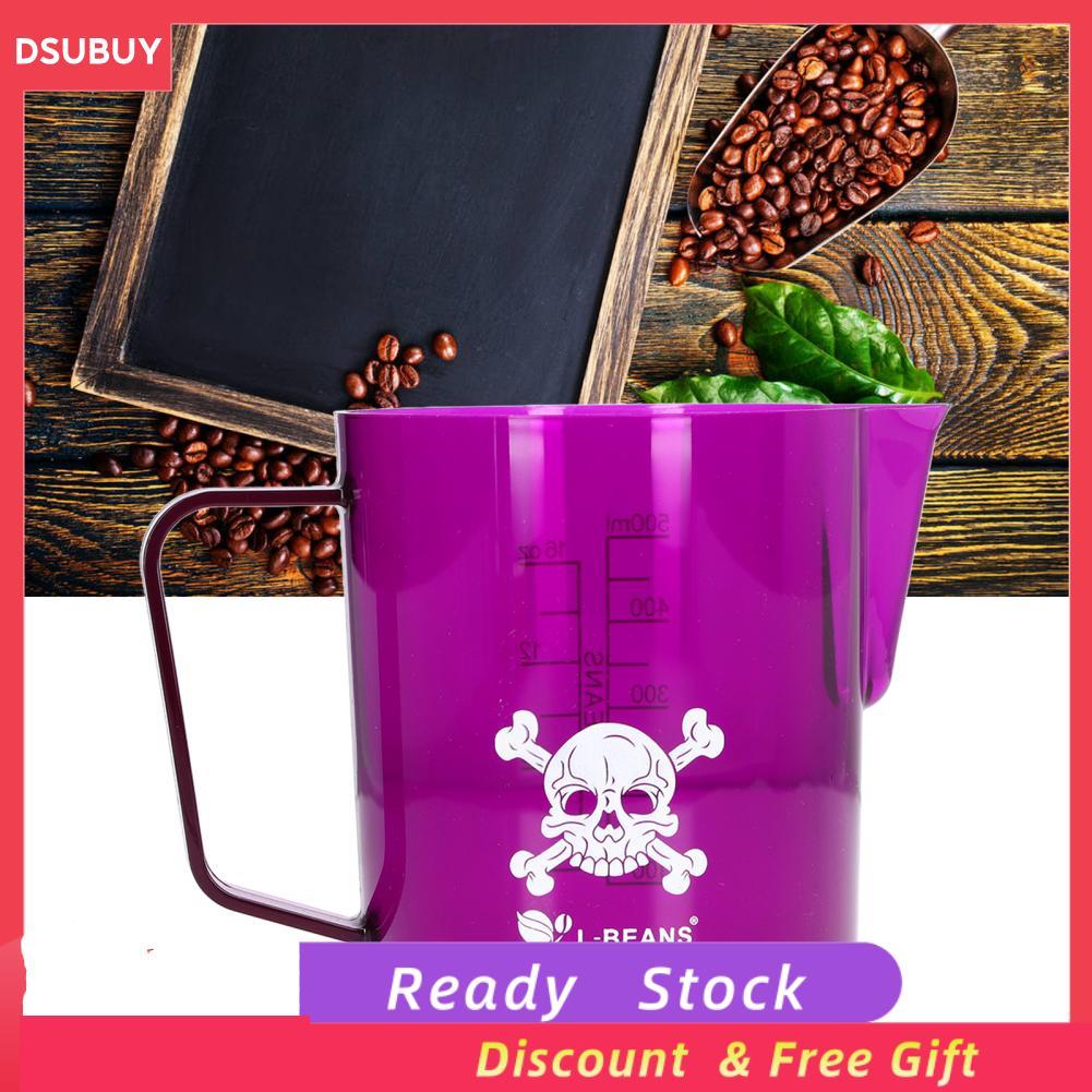 Dsubuy เหยือกนึ่งฟองนมถ้วยอะคริลิคปลอดภัยสำหรับร้านกาแฟบ้าน