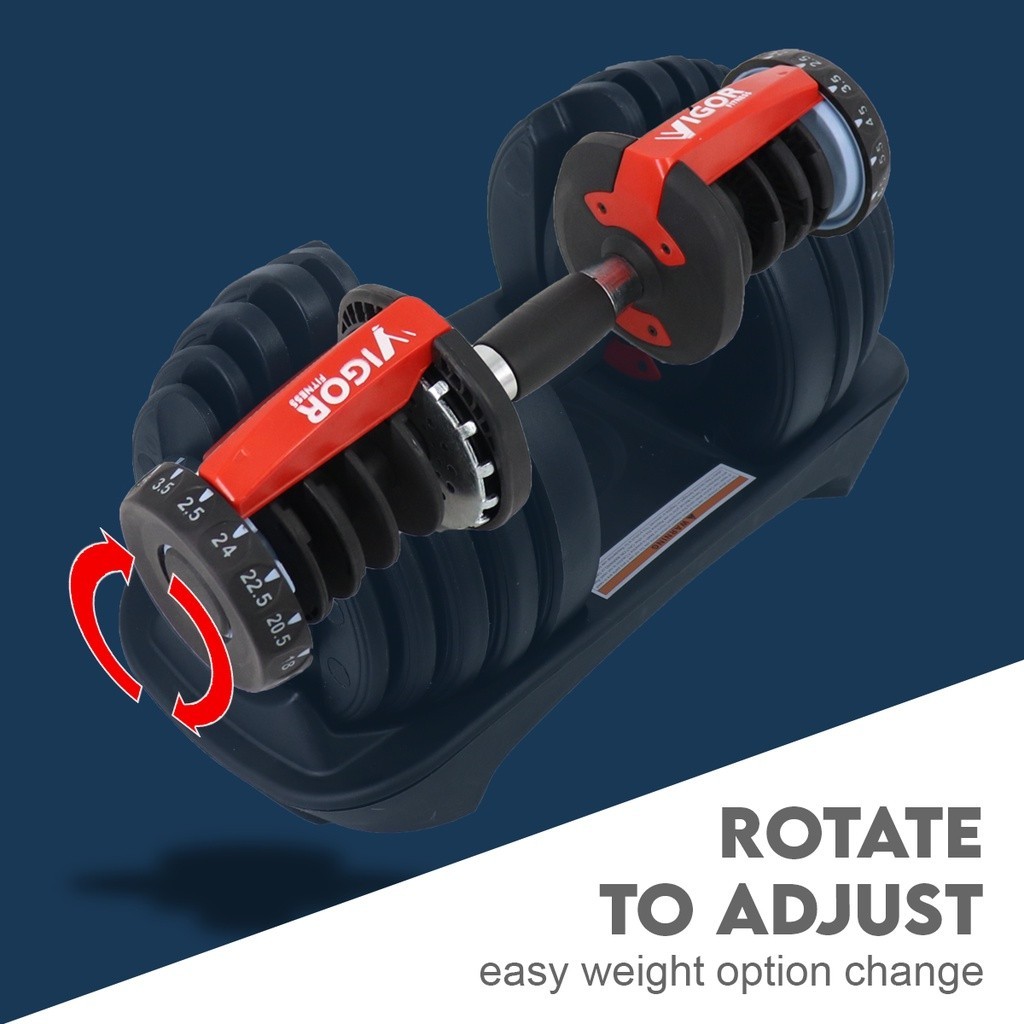 ปรับระดับน้ำหนักได้ Vitality Fitness Selectech ยกน้ำหนักดัมเบลปรับได้ (24กก. X 1)/Selectech Dumbbell