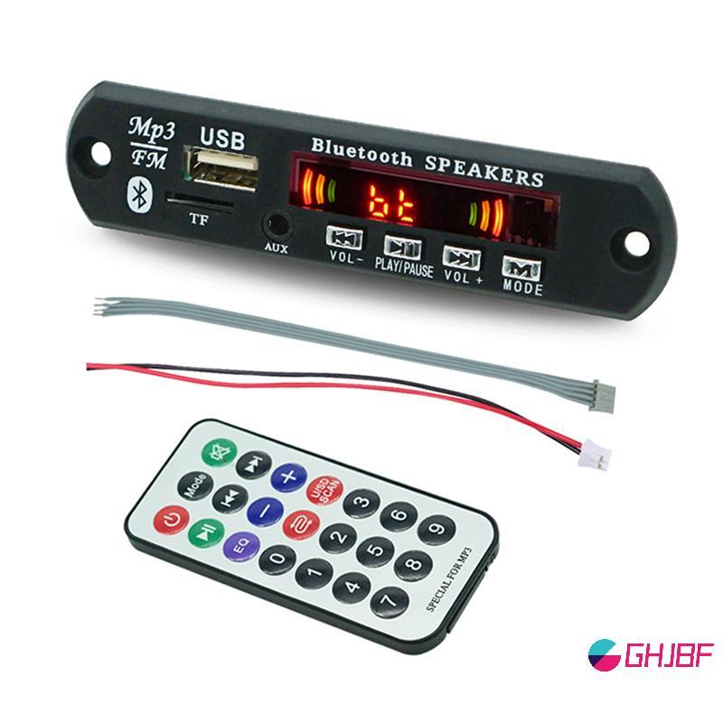 GHJBF] ไร้สาย 5.0 เชื่อม 9V-12V MP3 WMA ถอดรหัสบอร์ดเครื่องเสียงรถยนต์ USB TF วิทยุ FM โมดูลหน้าจอสี