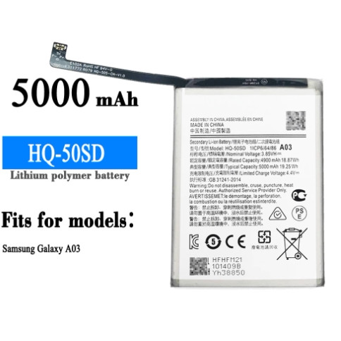 เหมาะสําหรับ Samsung/Samsung Galaxy A03 HQ-50SD แบตเตอรี่โทรศัพท์มือถือความจุขนาดใหญ่