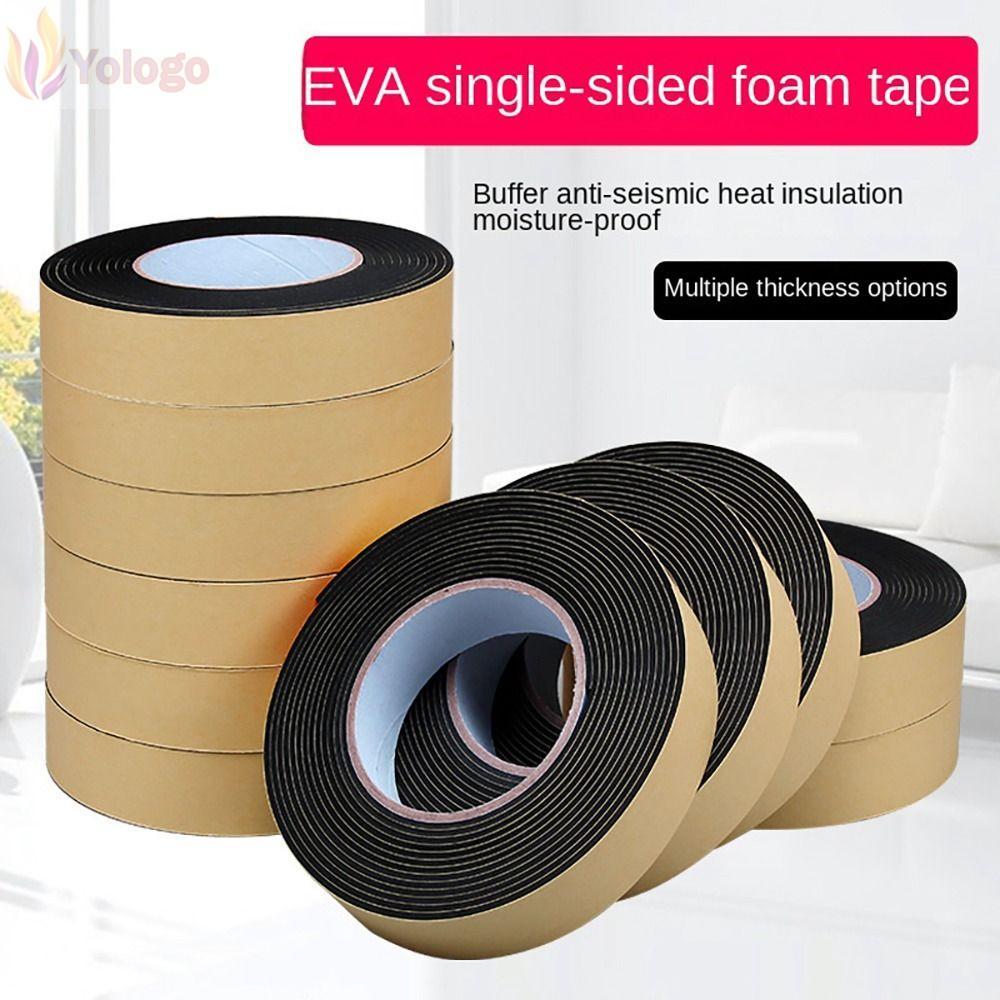 YOLOGO 10M โฟมฟองน้ําเทปด้านเดียว Drught Excluder หน้าต่างประตู Weather Stripping