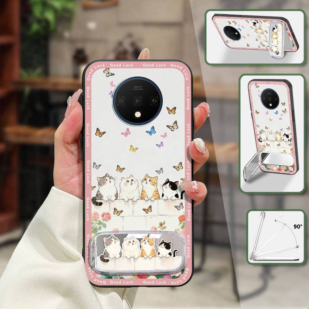 Plush สามมิติเคสโทรศัพท์สําหรับ One Plus 7T/1 + 7T ฝาครอบด้านหลัง Anti-knock น่ารักกันน้ํากันกระแทกท