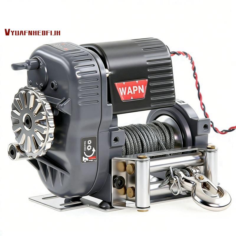 โลหะจําลอง Winch สําหรับ 1/10 1/8 RC Crawler รถจําลองอัตโนมัติ Winch RC อะไหล่อัพเกรด