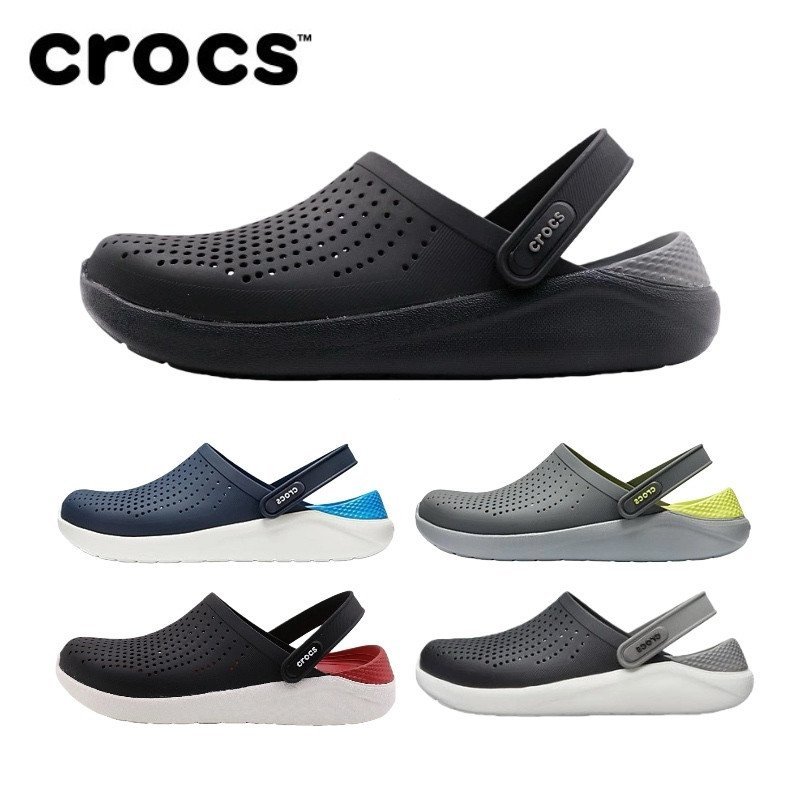 CROCS ของแท้Crocs รองเท้าลําลองสําหรับผู้ใหญ่ LiteRide Clog รองเท้าแตะ Unisex