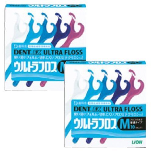 Lion DENT EX Ultra Floss, 10 pieces × 2 packs (M (for general interdental use))/ Direct from JAPAN

