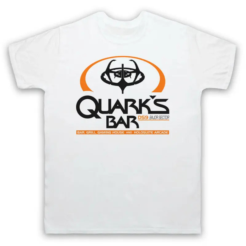 เสื้อยืดขายดีในร้าน STAR TREK DEEP SPACE NINE DS9 QUARK'S BAR BAJOR เสื้อยืดผ้าฝ้าย