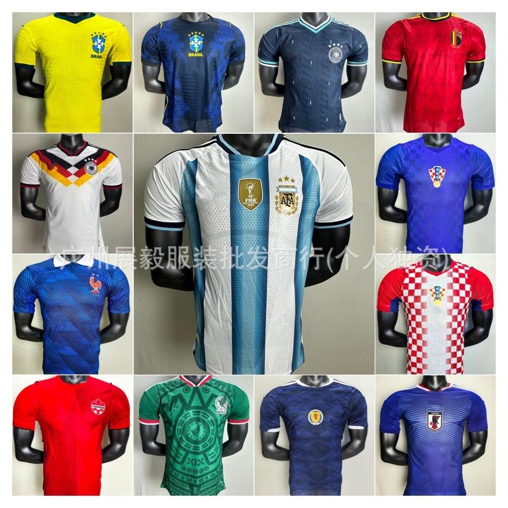 เสื้อทีมชาติ Player Edition จากบราซิล อาร์เจนตินา เยอmany เม็กซิco และญี่ปุ่น