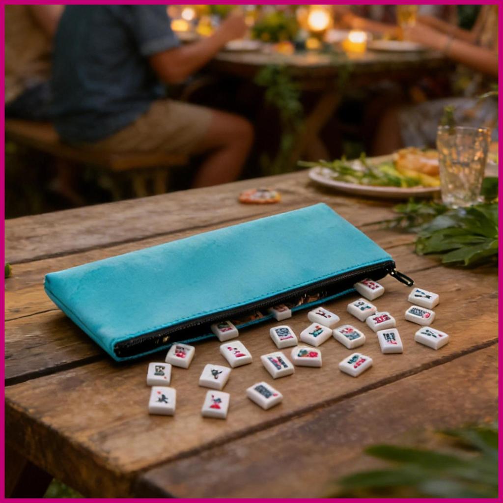 Mahjong Storage Bag แบบพกพาที่ว่างเปล่ากันน้ํา Mahjong Carrying Case สําหรับ Home Daily Outdoor Trav