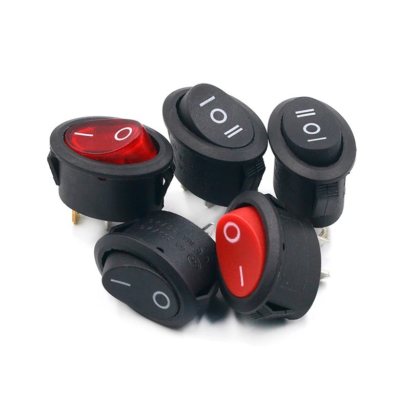 5 ชิ้น 26x14 มิลลิเมตร KCD7 รูปไข่ปุ่มกด Rocker สวิทช์ 6A 250 โวลต์ 10A 125 โวลต์ AC Toggle IO เปิด-