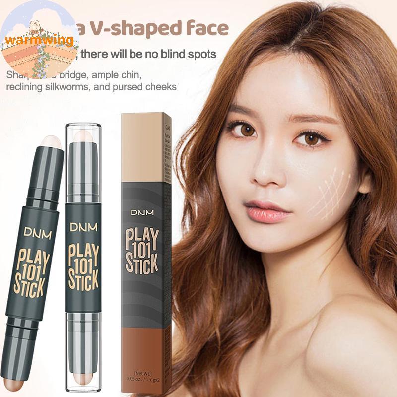 Warmwing Double-head แต่งหน้า High V Face คอนซีลเลอร์ Contouring Bronzers Highs ปากกาเครื่องสําอาง 3