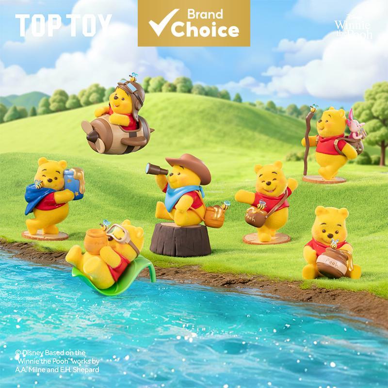 TOPTOY Disney Winnie the Pooh 100th Honey Quest Series Blind Box, Winnie the Pooh PVC/ABS Figure, Mystery Collectible, ขายร้อน