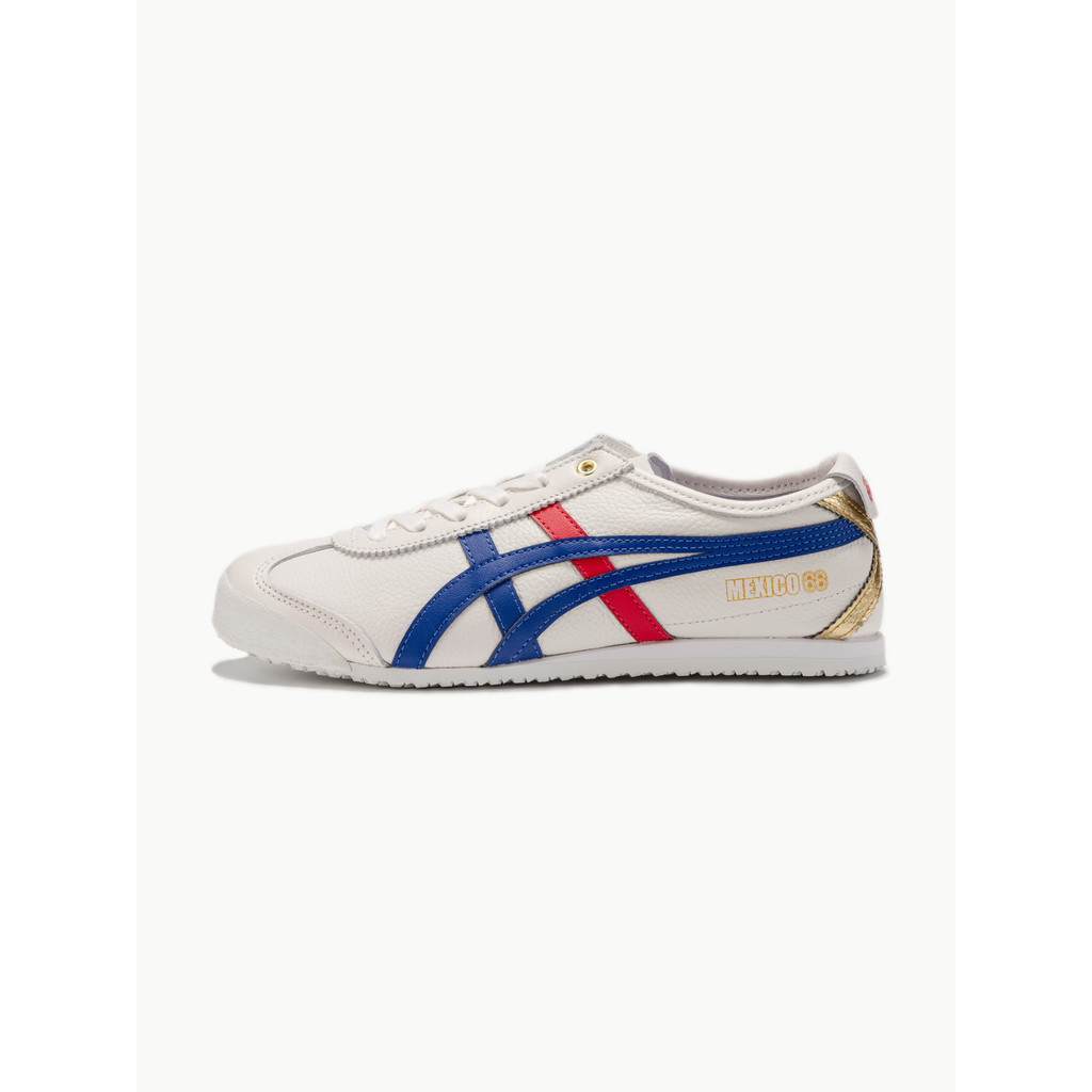 ONITSUKA TIGER Tiger Classic MEXICO 66 Gold Plated Full Leather รองเท้าลําลองสําหรับบุรุษและสตรี Low