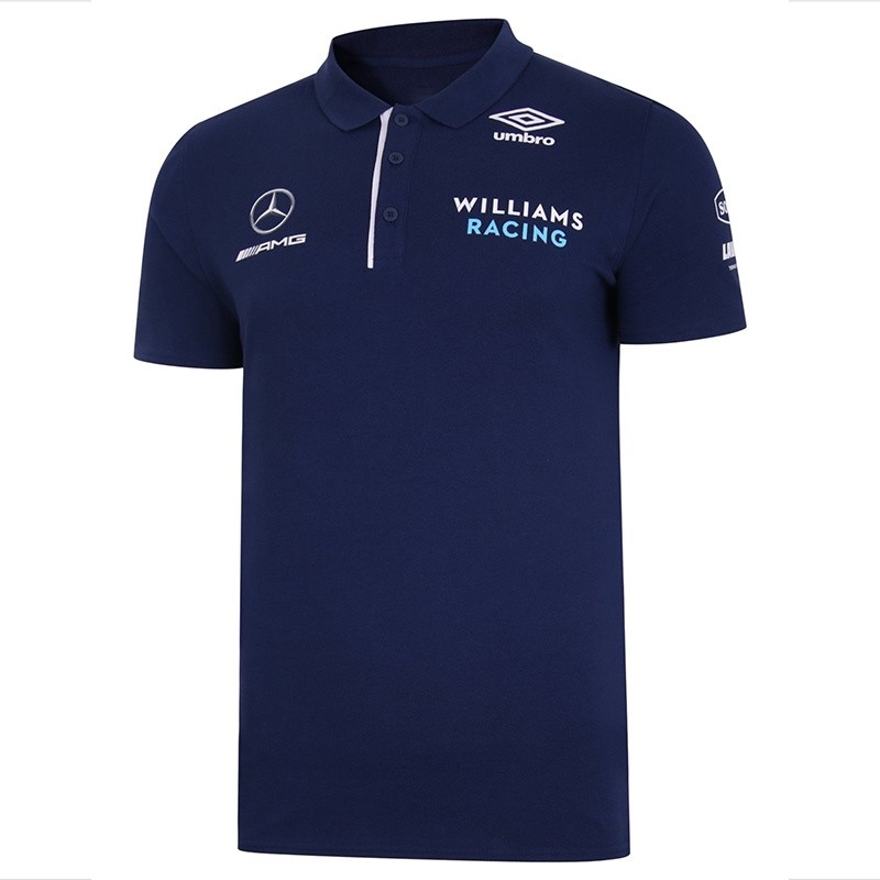 ชุดแข่งรถ F1 คุณภาพสูง 2022 ชุดแข่งรถ F1 ใหม่ เสื้อแข่งรถ Williams Racing F1 เสื้อโปโลแขนสั้นแบบยูนิ