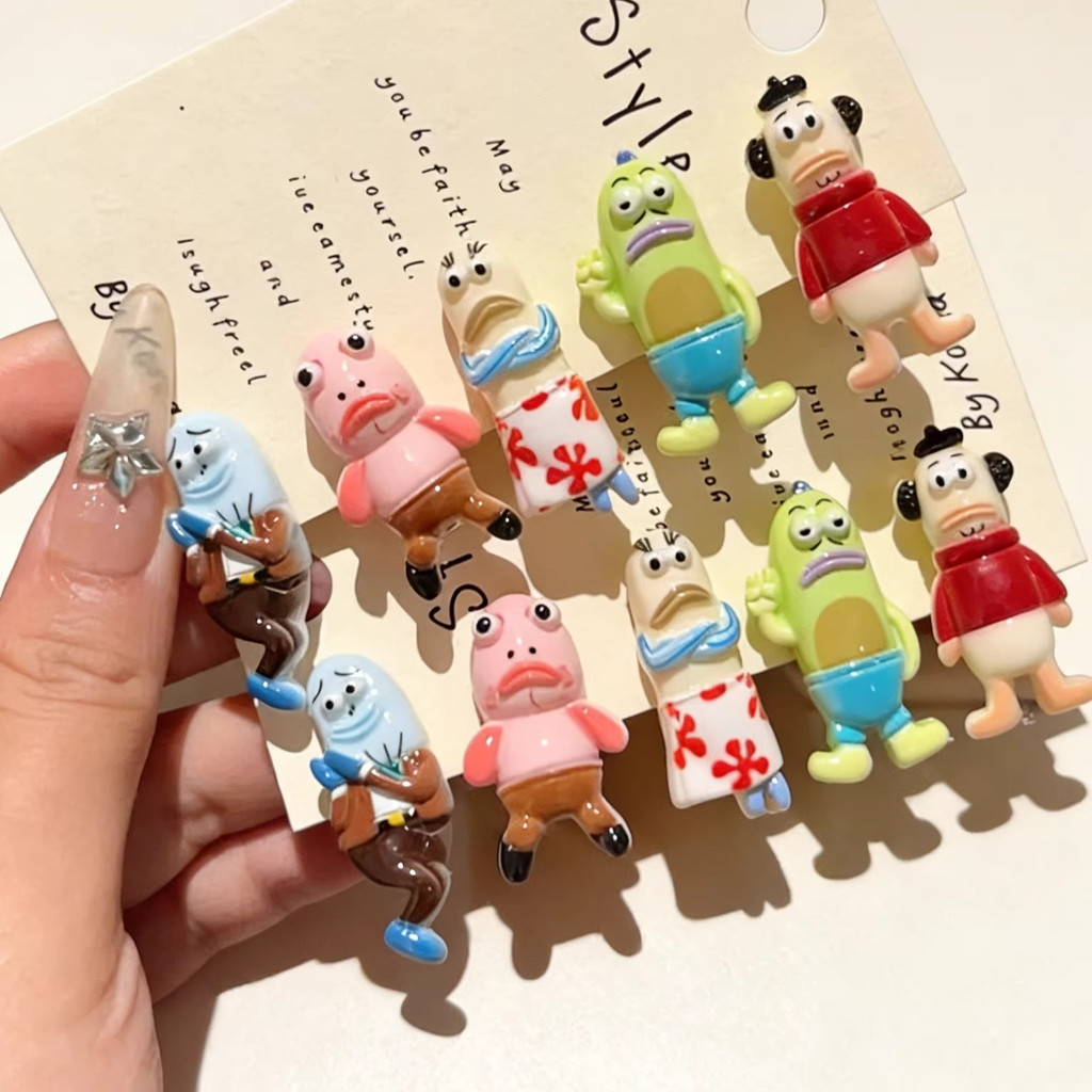 เซ็ตคริปผม 10 ชิ้น รูปปลาตลกน่ารัก การ์ตูนบีชเบิร์ก คริปข้างผมและหน้าผมจัดผมขี้เหล็ก