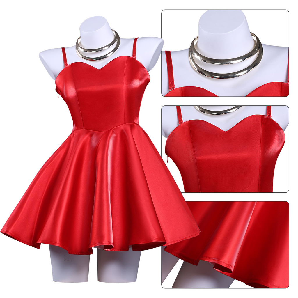 New Panty & Stocking with Garterbelt red dress COS costume, Panty's red garter dress, 2D anime cospl