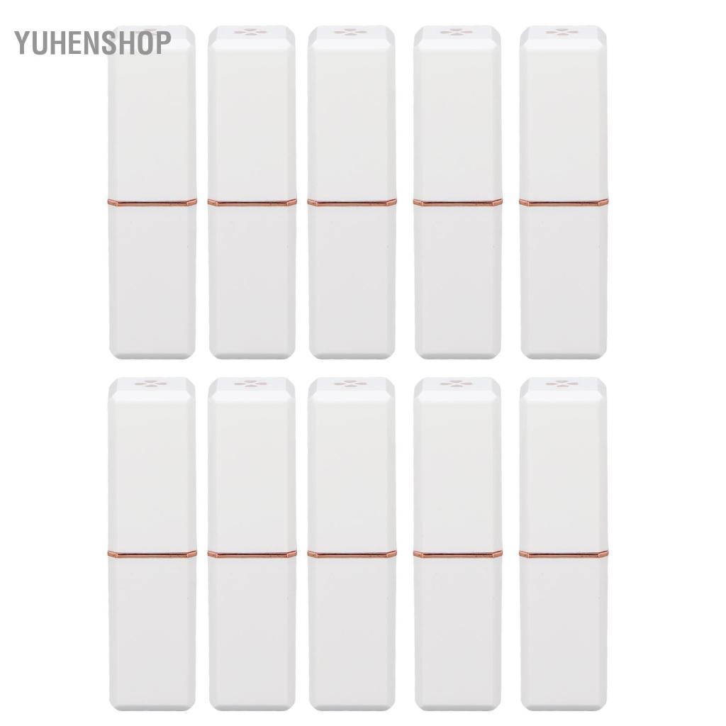 Yuhenshop Yuhenshop 10 ชิ้นแบบพกพาเปล่าหลอดลิปสติก DIY รูปที่ 6
