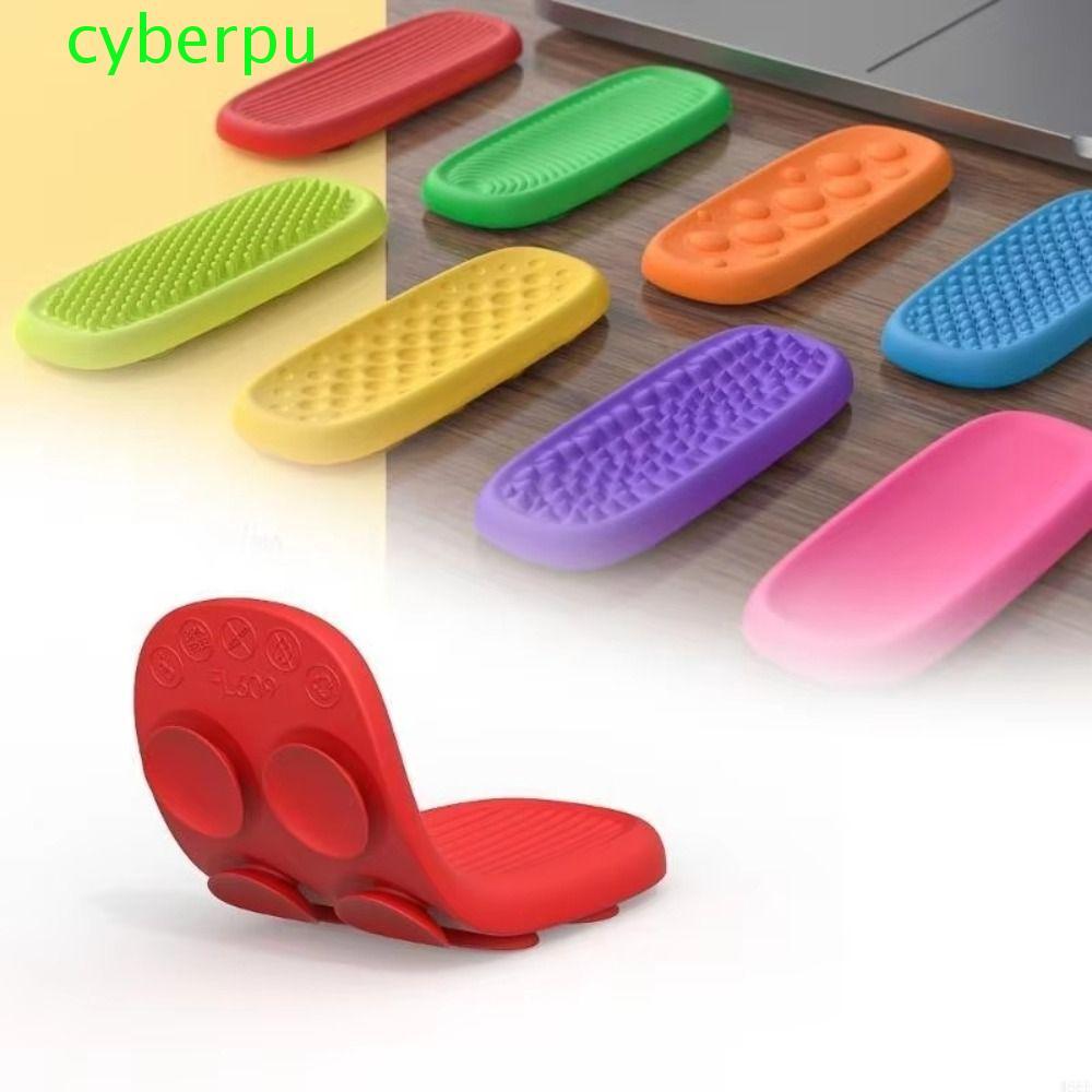 CYBERPULSE Sensory Fidget ของเล่น,Quiet Calming ถ้วยดูดซิลิโคน Sensory Strip,ห้องเรียนรางวัล Hyperactivity สีสัน Fidgeting ของเล่น Textured Worry Stones เด็ก