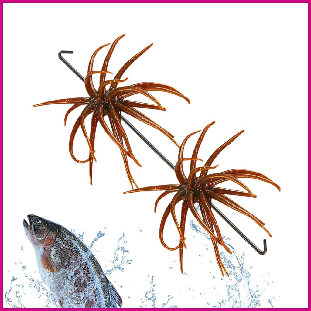 เหยื่อตกปลา สีสัน Sea Urchin Soft Slow Sink เหมือนจริง 2 ชิ้น Sea Urchin Lure สําหรับน้ําจืดน้ําเค็ม