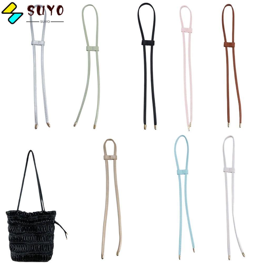 SUYO Bucket Bag Drawstring, Bag Accessories Replacement Bag Straps, Tension Cords PU Leather Purse A