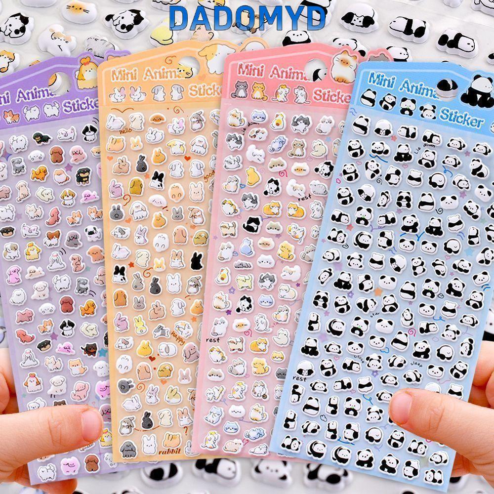 DADOMYD สติ๊กเกอร์แต่งเล็บ, สติ๊กเกอร์ถ้วยน้ําเอฟเฟกต์สามมิติแบบมีกาวในตัว, สติ๊กเกอร์ตกแต่งบรรเทาโทรศัพท์ DIY มัลติฟังก์ชั่นน่ารัก