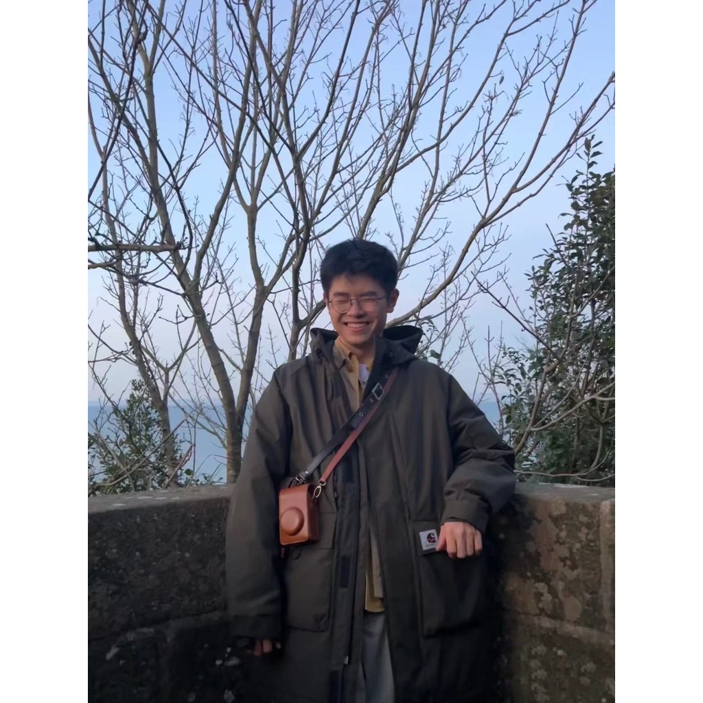 4M0J Car*  Couple's parka jacket with multiple pockets, water-resistant cotton coat, mid-length coat