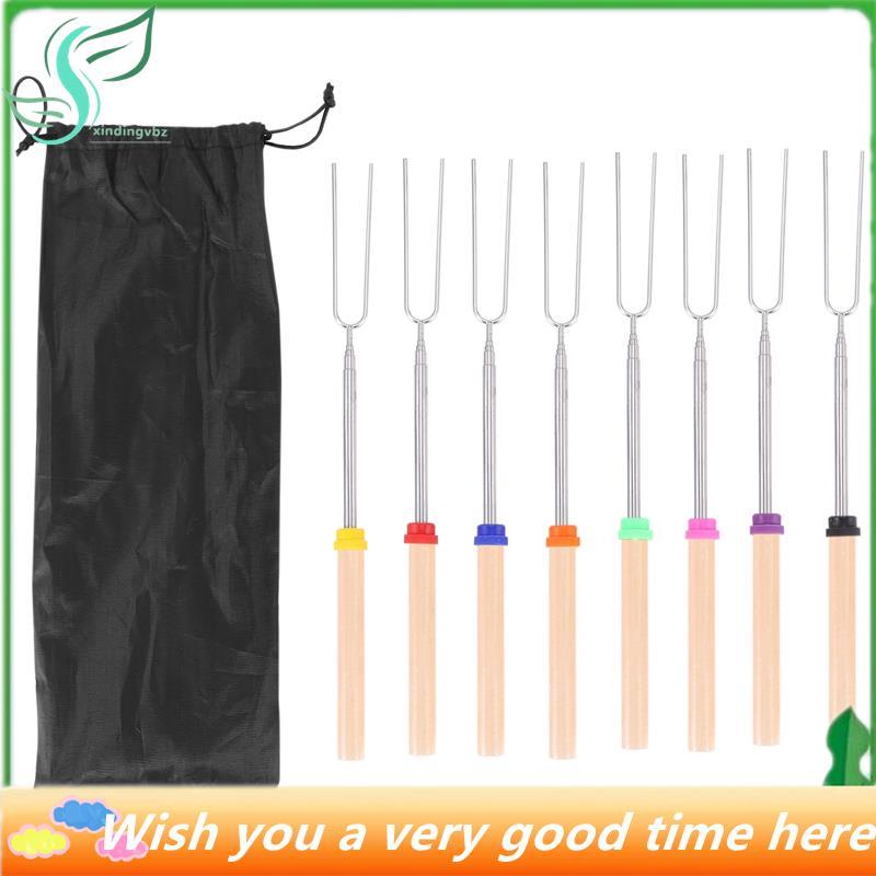 ^Star^ Marshmallow Roasting Sticks BBQ ส้อม Telescoping สําหรับไส้กรอกสุนัขร้อน Smores Skewers Fire 