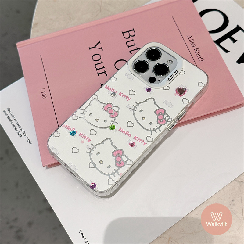 เคส OPPO A54 A57 A58 A60 A76 A52 A16 A17 A18 A3 A31 A35 A38 A3X A5i A6X A15 A3s ลาย Hello Kitty คริสตัลสวย น่ารัก อินส์ ราคา ถูกที่สุด ดีลบีเคเค แกลเลอรีภาพที่ 6