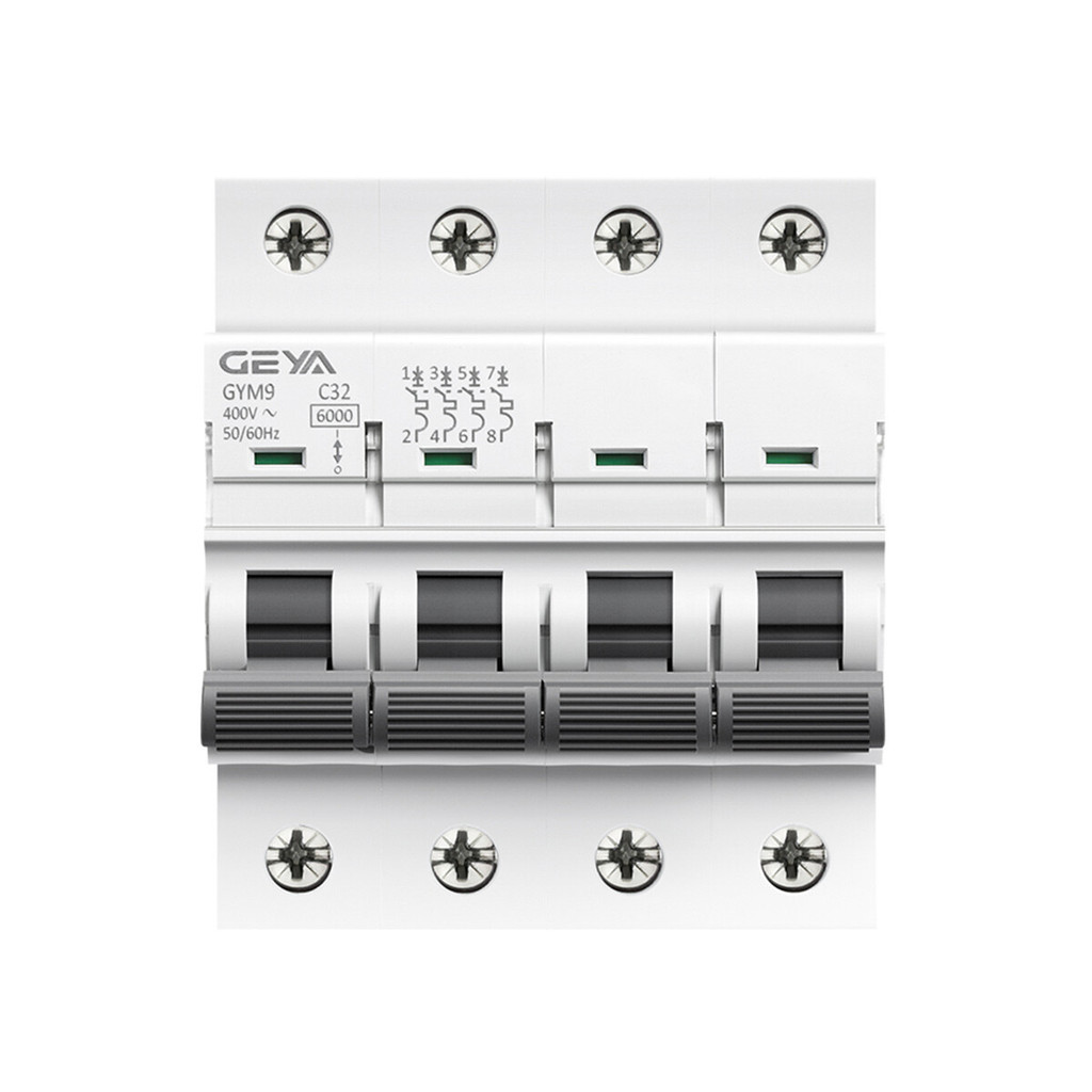 GEYA AC Mini Circuit Breaker MCB 4Pole 6/10/16/25/32/40/50/63/80/100/125Amp 110-240V GYM9-AC-4P