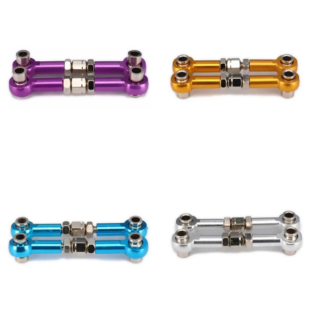2 ชิ้นสําหรับ RC Hobby รุ่นรถอัพเกรด Hop-Up อะไหล่ปรับ Servo Linkage ดึงพวงมาลัย Rods แขน M3 ด้าย 3 มม.48-60 มม.ยาว