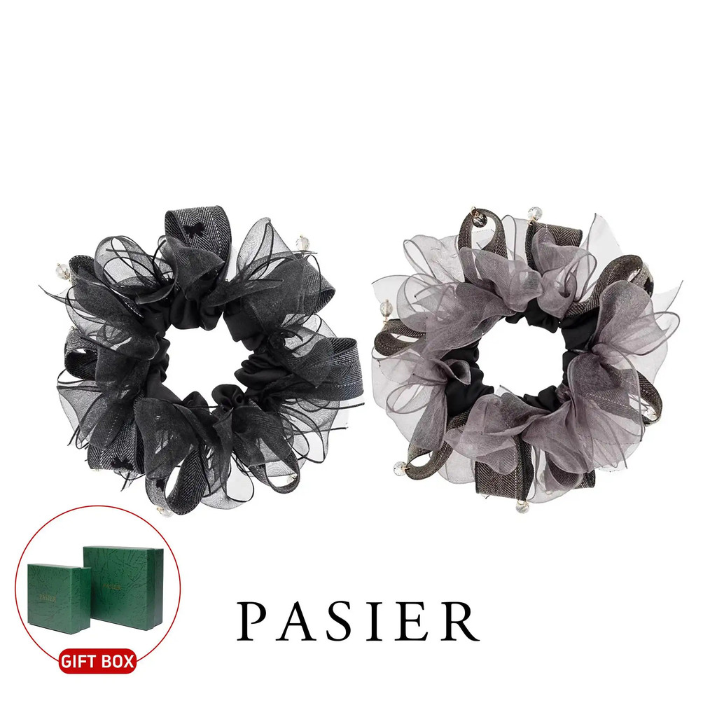 PASIER ยางรัดผมสไตล์เฮปเบิร์นเกาหลี ดีไซน์เรียบหรูระดับพรีเมียม เครื่องประดับผมแฟชั่น FB2894