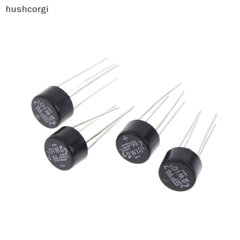 [hushcorgi] 10/20/30 ชิ้นใหม่ 2W10 2A/1000V ไดโอดสะพาน Rectifier รอบ Vridge Bridge Sta สต็อกใหม่
