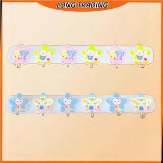 ตะขอติดผนังรูปดาว L-1406 ลายน่ารัก (ยกโหล12ชิ้น) พร้อมส่งทุกวัน