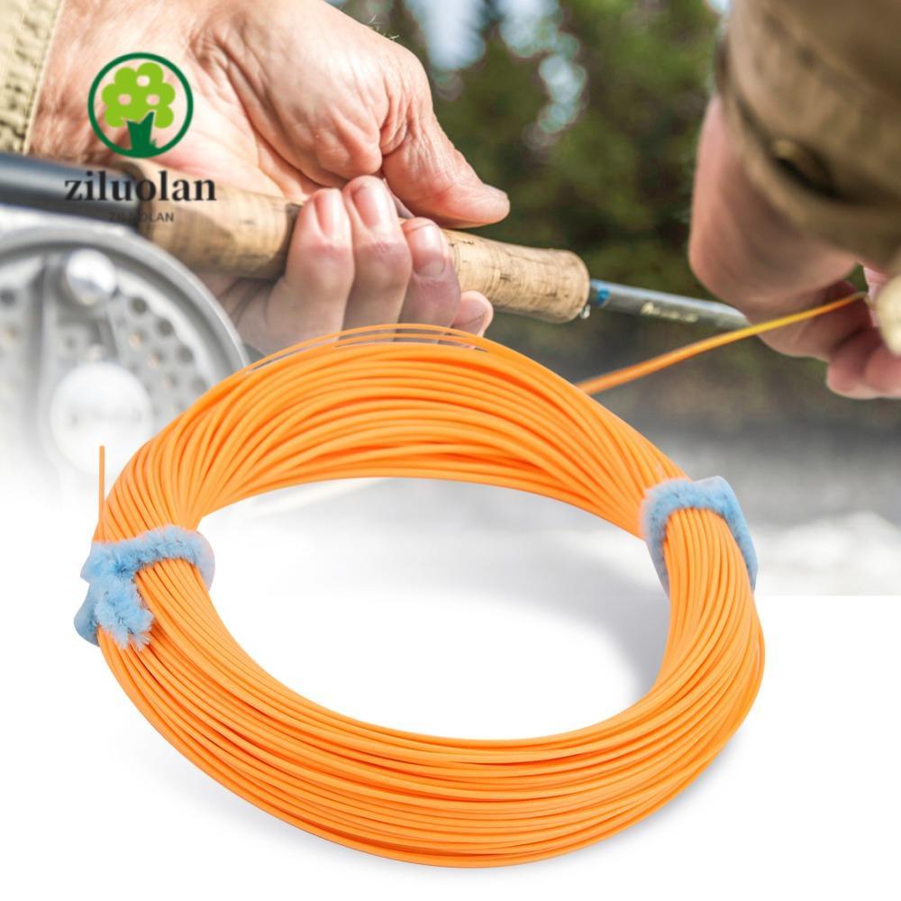 ZILUOLAN Fly Line สำหรับตกปลาน้ำจืด ขนาด 3wt - 8wt, ความยาว 100ฟุต ทำจากไนลอน มีหลากหลายสีและทนทาน