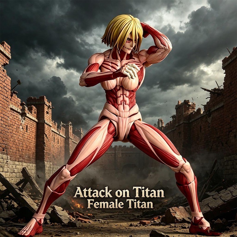 Attack on Titan Yani Allen Female Titan ฟิกเกอร์ของเล่นที่สามารถเคลื่อนย้าย