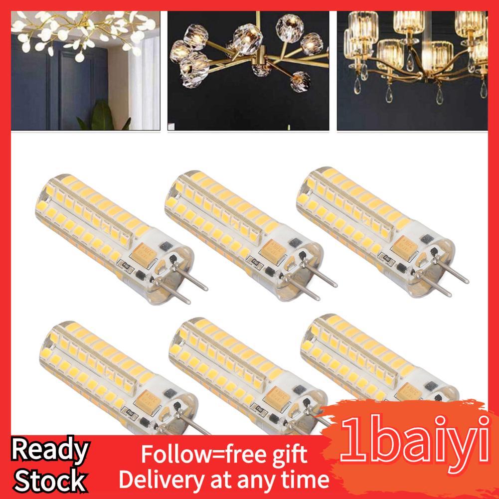1baiyi 6 แพ็ค GY6.35 หลอดไฟ LED - AC DC 12V 7W หลอดไฟขนาดเล็ก 700 Lumens Night Corn สำหรับไฟจี้เพดาน
