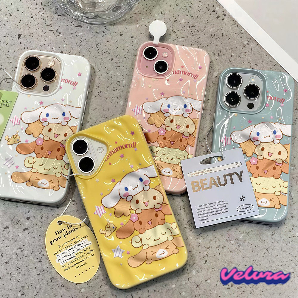 💖จัดส่งในพื้นที่💖 เคสเหมือนอุกกาบาต ลูกสุนัขห้าตัวซ้อนกัน น่ารัก สําหรับIPhone17 15 14 13 11 7 8 plus Pro Promax X XR XS