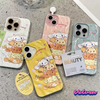 💖จัดส่งในพื้นที่💖 เคสเหมือนอุกกาบาต ลูกสุนัขห้าตัวซ้อนกัน น่ารัก สําหรับIPhone17 15 14 13 11 7 8 plus Pro Promax X XR XS