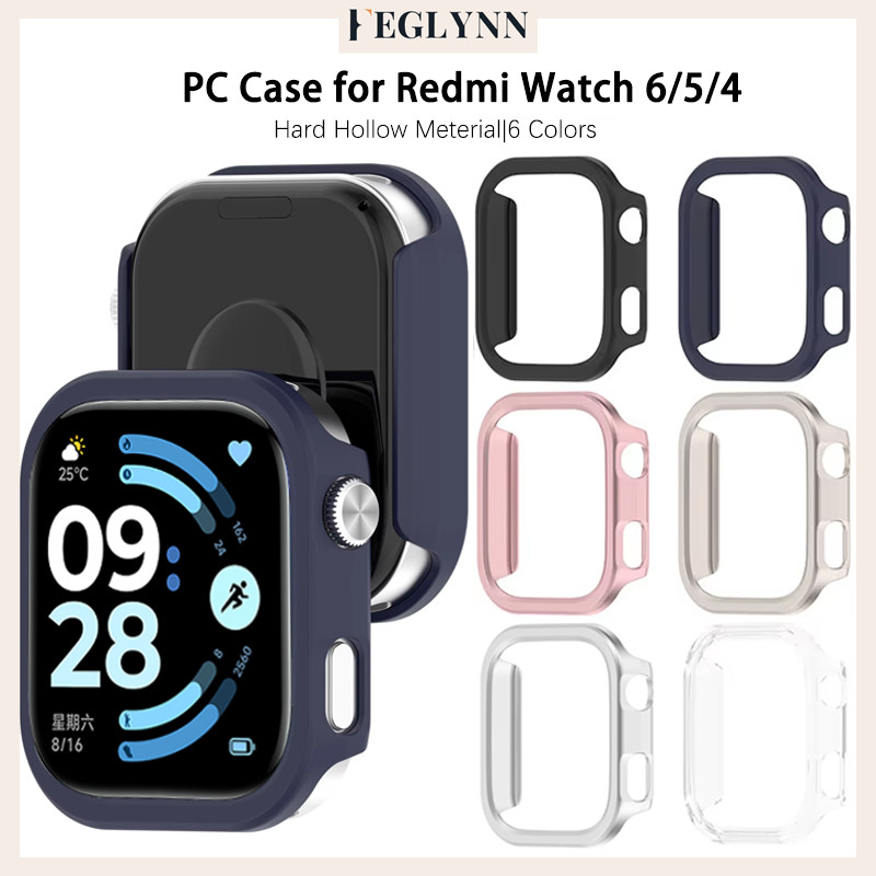 กรณี PC รู for Smartwatch Xiaomi Redmi Watch 6 5 4 อุปกรณ์ปกป้องหน้าจอป้องกันรอยขีดข่วนแข็ง for Redmi Watch 6 5 4