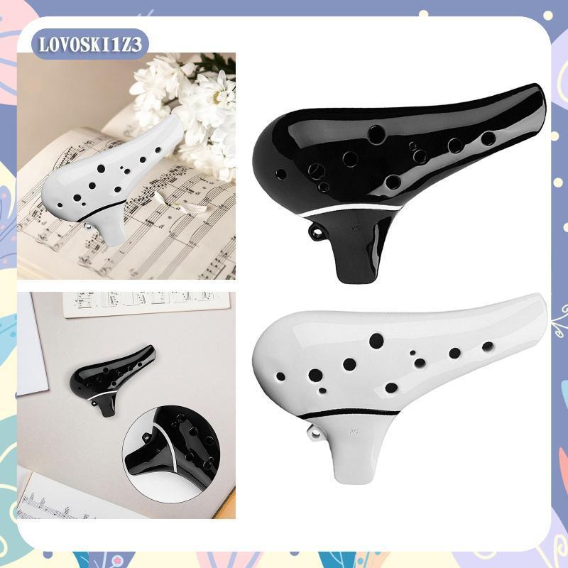 [lovoski1z3] Tiny Ocarina 12 Hole Alto C Flute เครื่องดนตรีสําหรับผู้ใหญ่และเด็ก, ของขวัญทําจาก PP พ