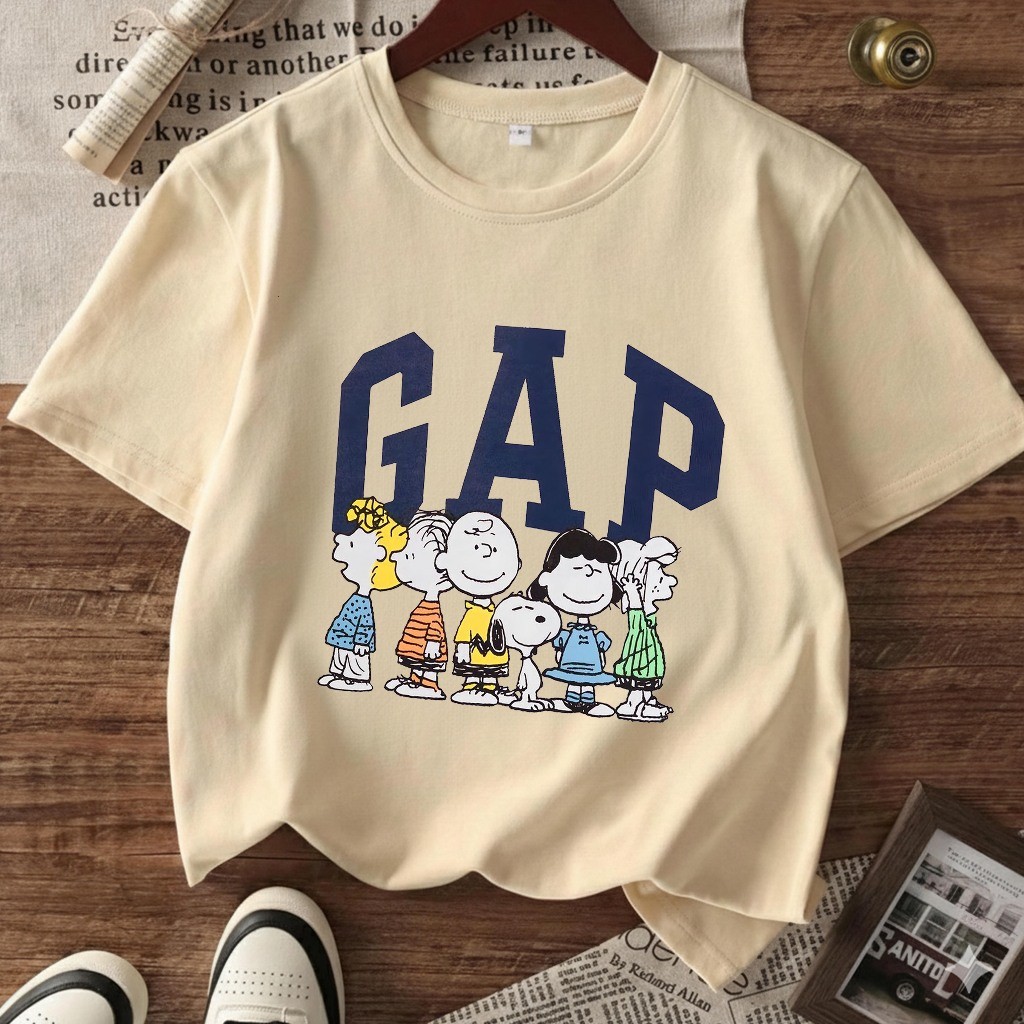 GAP เสื้อยืดเด็กพิมพ์ลาย High end Pattern | ผู้ชายและผู้หญิง | เสื้อผ้าของชิลเดรน