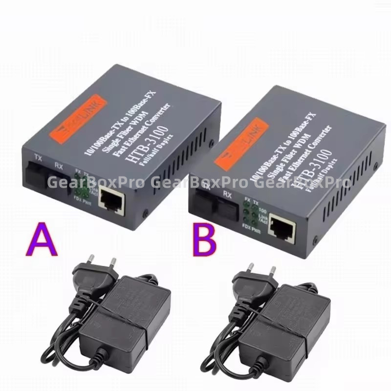 ของแท้ Netlink Gigabit Media Converter 10/100 MBPS HTB-3100 (A+B)-30KM / Single-mode Single-fiber มีเดีย คอนเวอร์เต