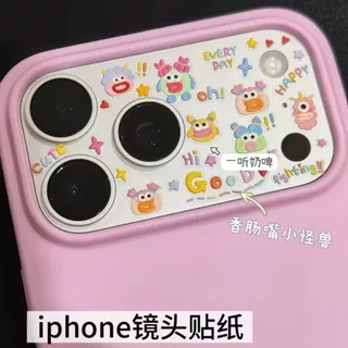 ไอโฟน17 เลนส์สติ๊กเกอร์ตกแต่งรักน่าเกลียดน่ารักผลไม้มอนสเตอร์น้อยนูนสติกเกอร์แต่งเล็บนักเรียนโทรศัพท์มือถือแท็บเล็ตสติกเกอร
