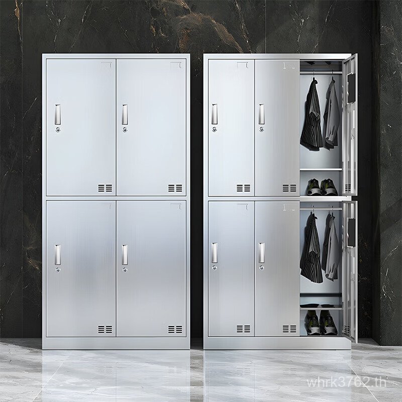 ห้องน้ําจัดเก็บพนักงานสแตนเลส Locker Locker Multi-ประตูตู้ปราศจากเชื้อ Workshop Cupboard Gym Canteen