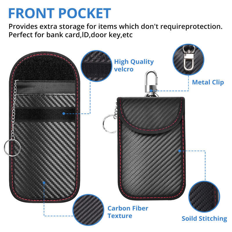 HdoorLink รถ Key Case สัญญาณ Blocker กระเป๋า RFID Shielding กระเป๋าสําหรับ Toyota camry chr corolla rav4 yaris prius Hybrid prius Fortuner Hilux - รูปที่ 3
